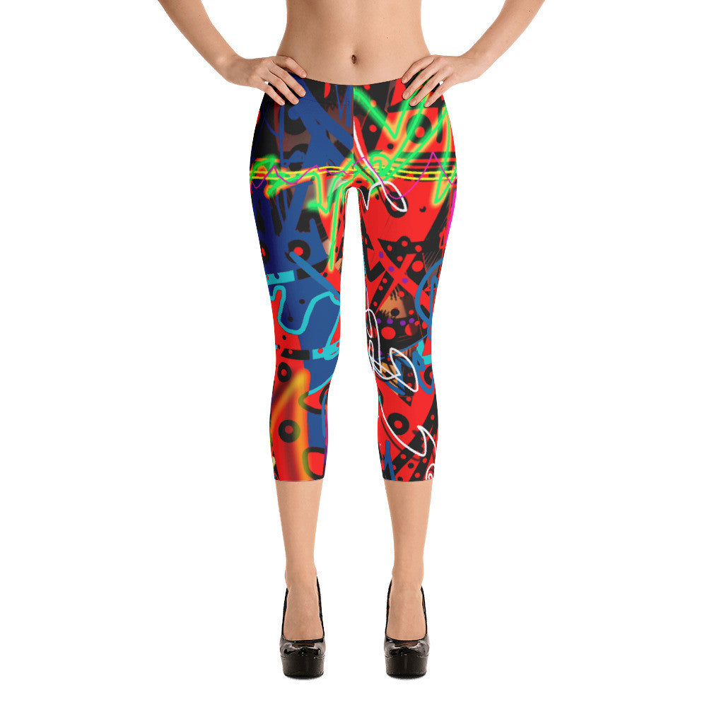 Abstract Capri Leggings