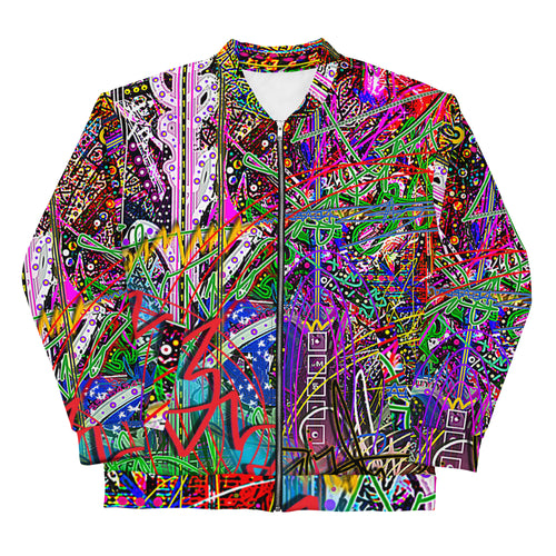 Abstract Unisex Bomber Jacket