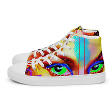 Abstract Women’s high top canvas shoes