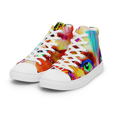 Abstract Women’s high top canvas shoes