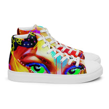 Abstract Women’s high top canvas shoes