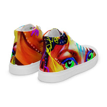 Abstract Women’s high top canvas shoes