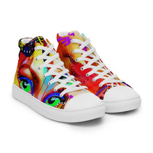 Abstract Women’s high top canvas shoes